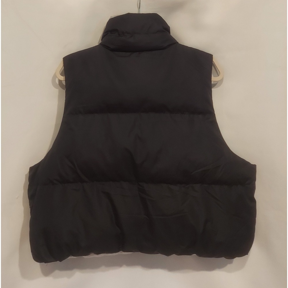 All In Motion Womens Black Silver Reversible Snow Sport Short Puffer Vest XL NWT - Picture 3 of 10